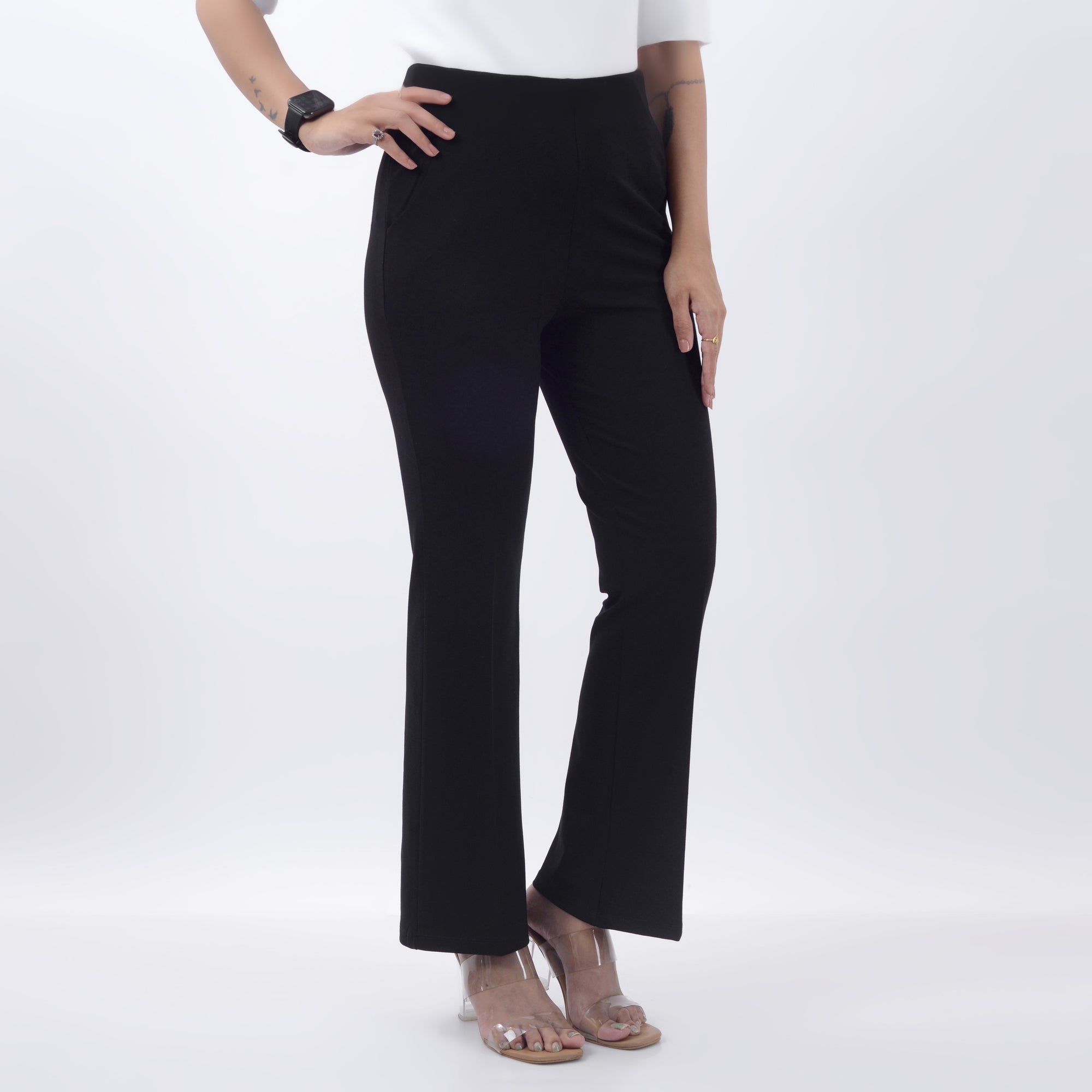 STRAIGHT FIT  TROUSERS WITH SPANDEX WFB1005