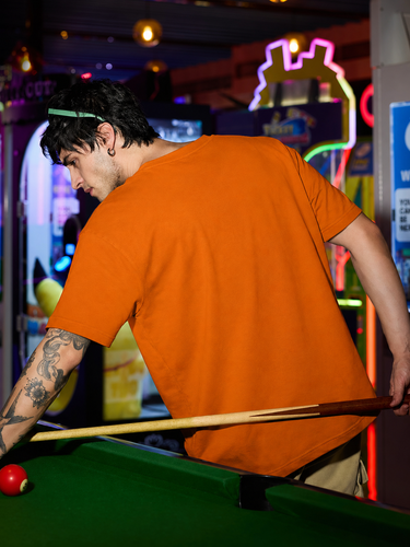 Push Your Limit Men's Oversized Tee – Orange