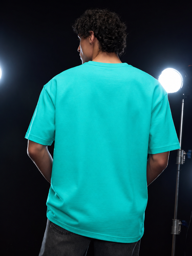 Push Your Limit Men's Oversized Tee – Aqua Mint