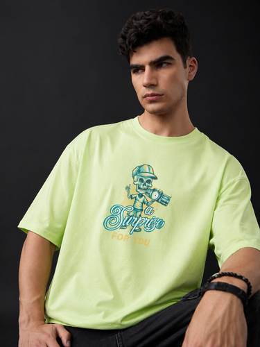 Neon Lime Graphic RoundNeck Tee – A Surprise For You