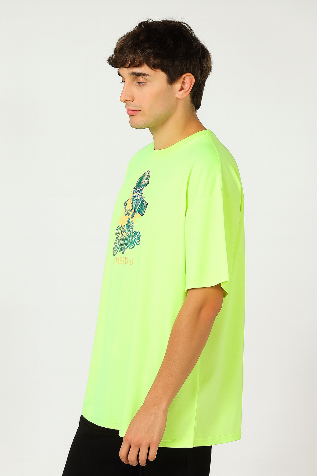 Neon Lime Graphic RoundNeck Tee – A Surprise For You