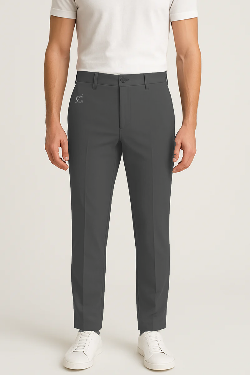 Grey Fit Formal Pants for Men