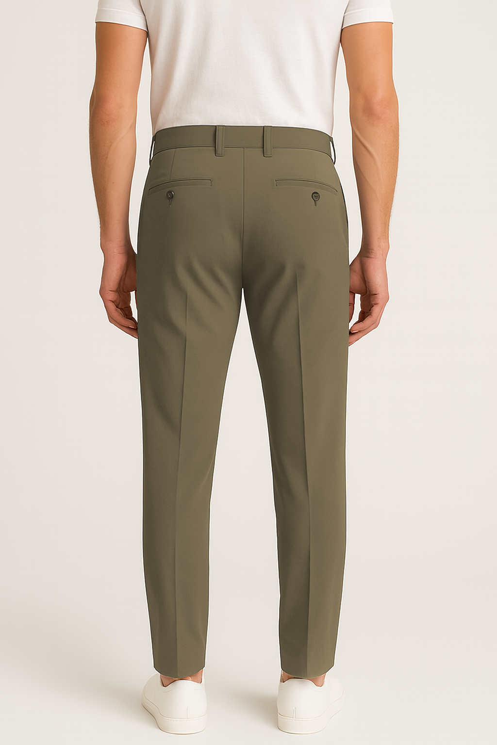 Classic Olive Tan Formal Trousers for Men