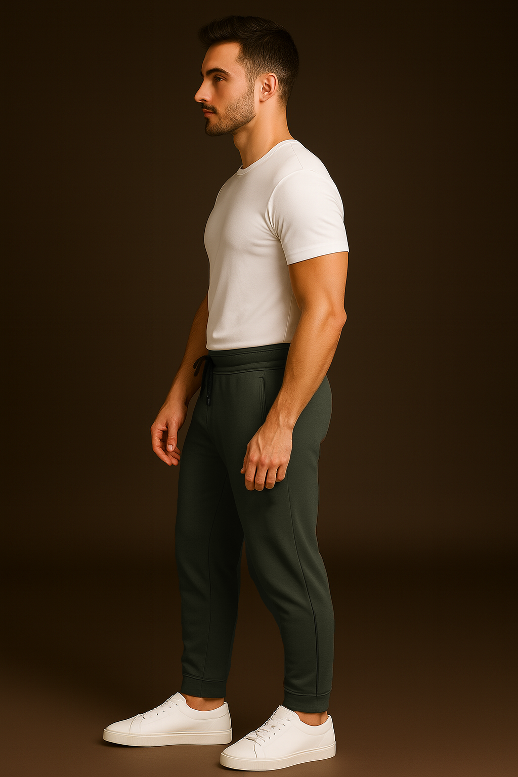 Men’s Athletic Tapered Joggers with “Workfit” Branding