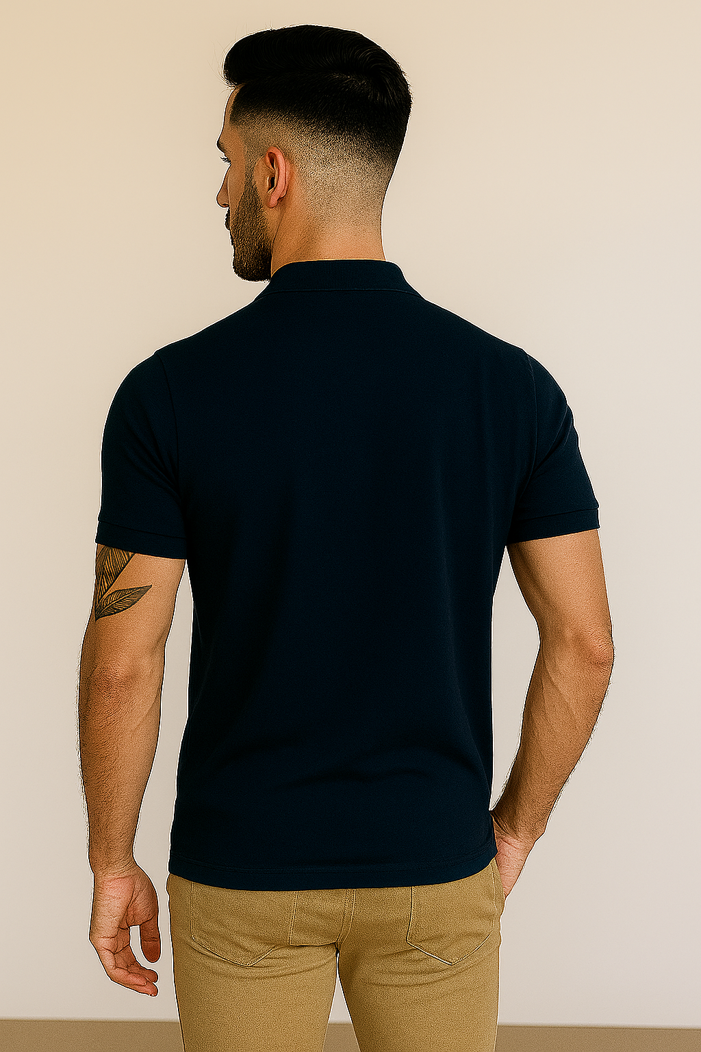 Midnight V Polo Fit | Sleeve