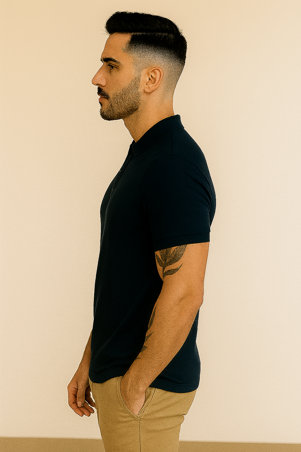 Midnight V Polo Fit | Sleeve