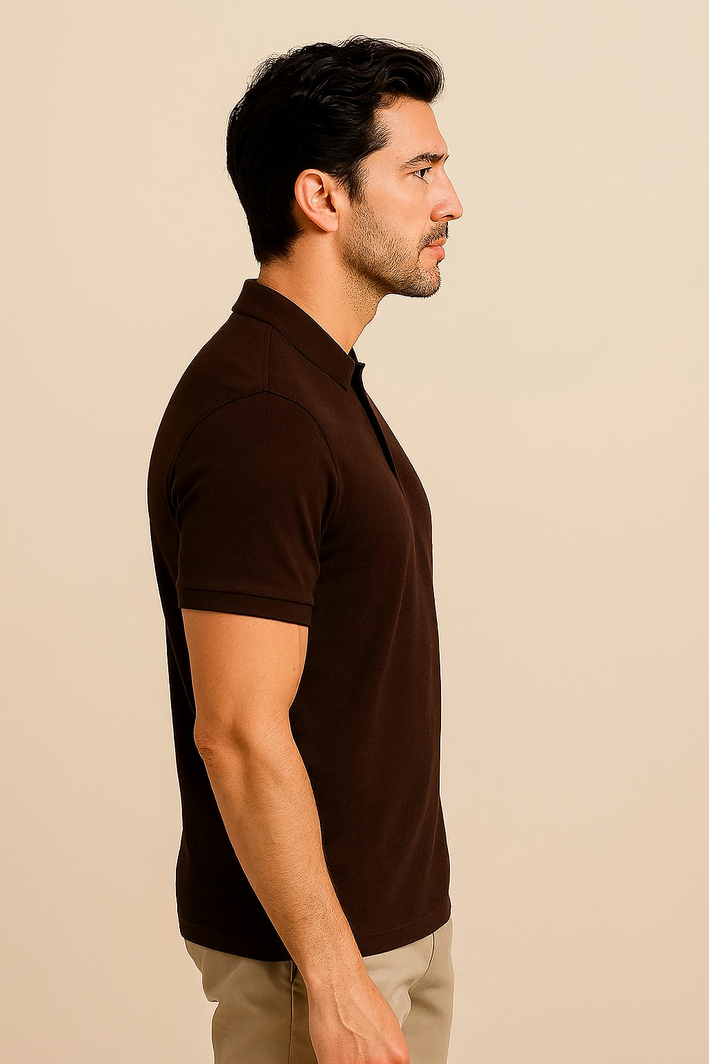 Mocha Classic Polo Fit | Sleeve