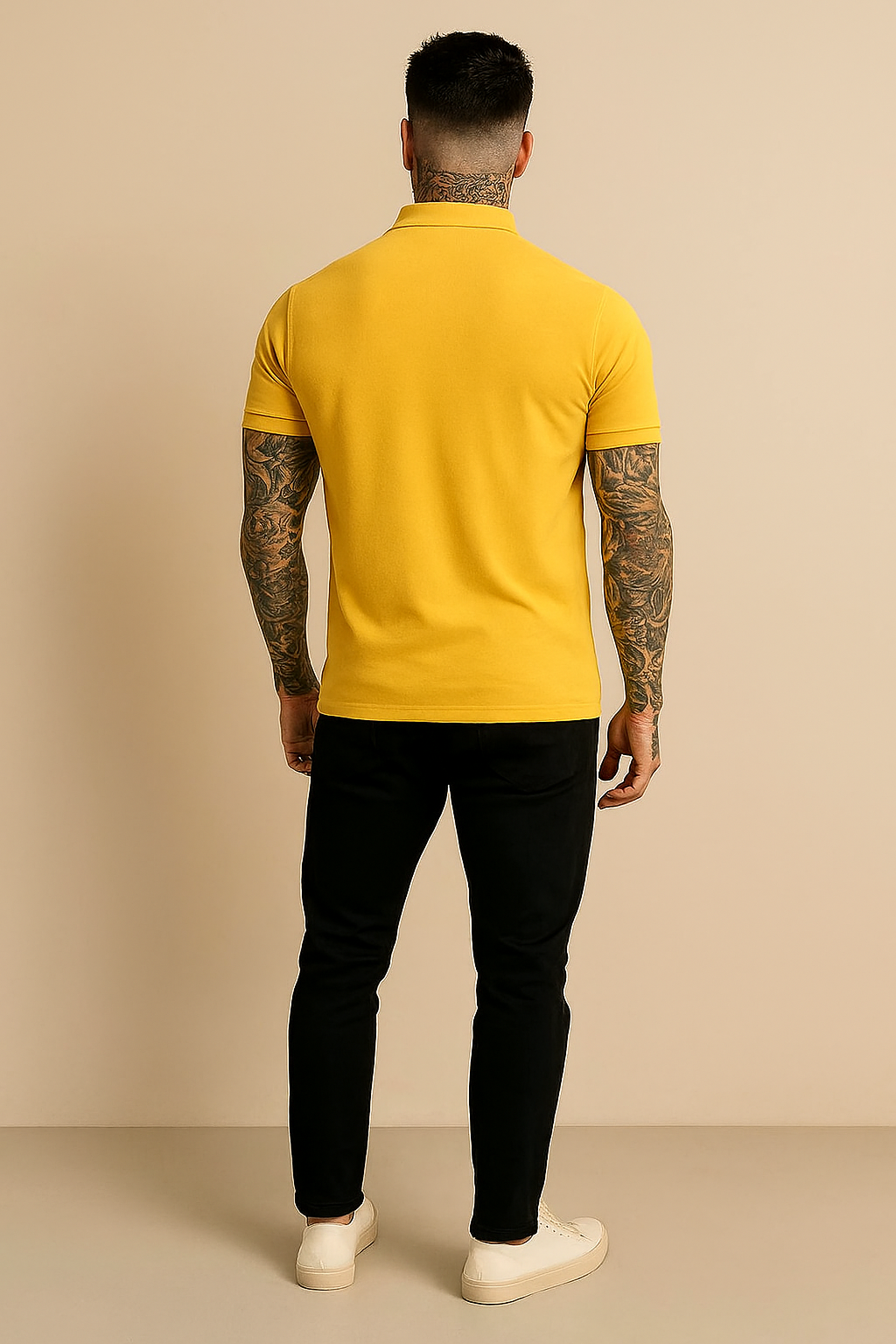 Men's Yellow Polo T-Shirt Fit | Sleeve