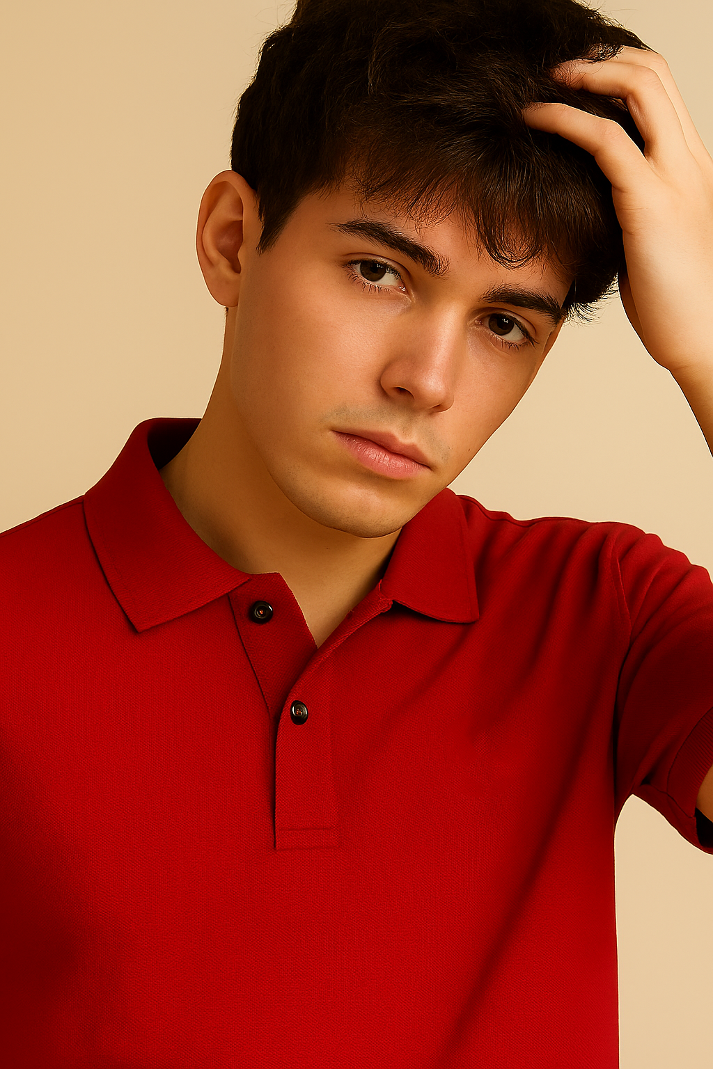 Maroon Mood Polo Fit | Sleeve