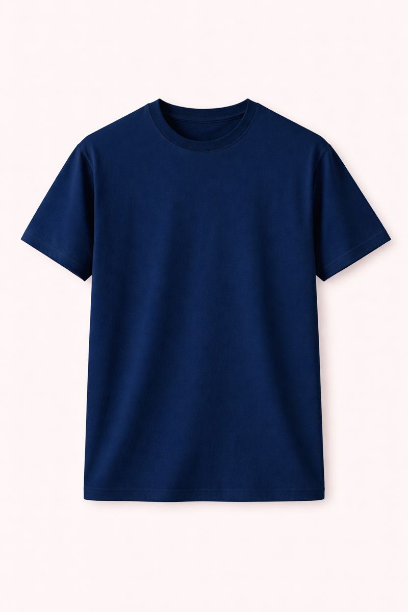 GroHood Oversized Tee – Deep Navy Classic