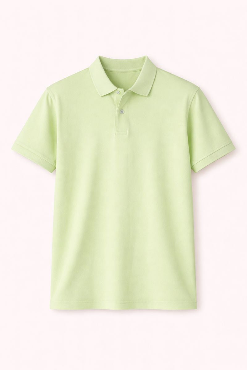 Men's Sea Green Polo T-Shirt - Regular Fit, Half Sleeve