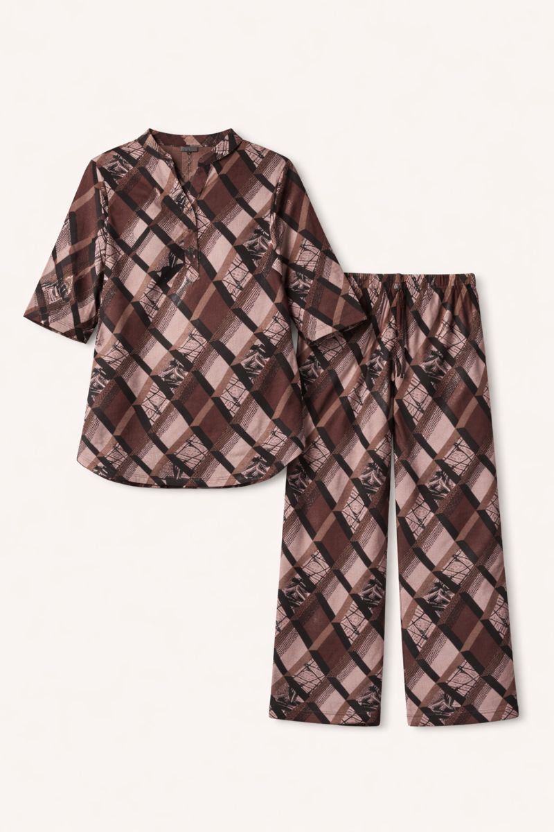 Checked Kurta & Palazzo Set