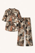 Abstract Art Print Kurta & Palazzo Set