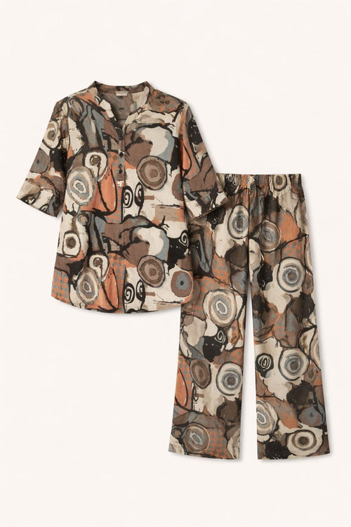 Abstract Art Print Kurta & Palazzo Set