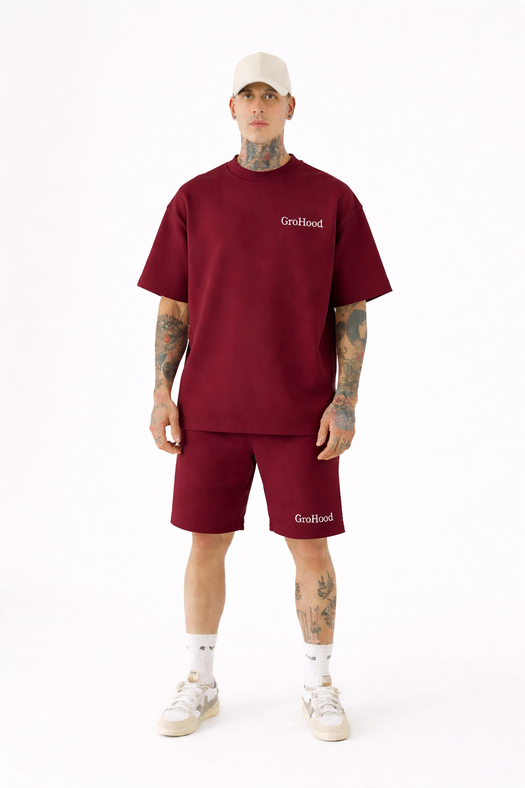 Men’s Maroon Oversized Co-Ord Set