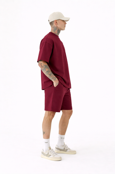 Men’s Maroon Oversized Co-Ord Set