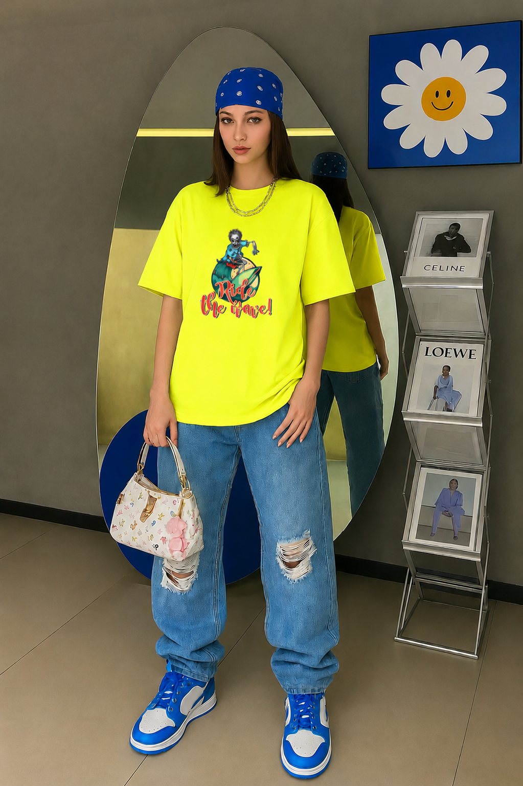 Neon Lime Graphic RoundNeck Tee – A Surprise For You