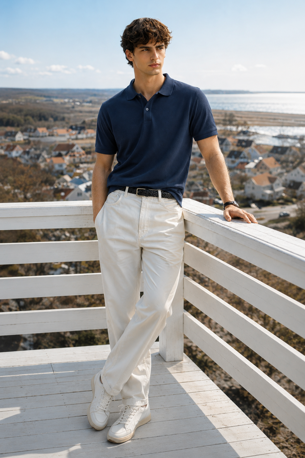 Men's Deep Navy Blue Polo T-Shirt - Regular Fit, Half Sleeve