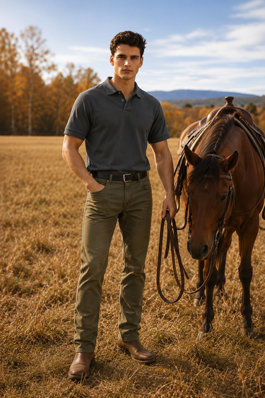 Men's Dark Grey Polo T-Shirt - Regular Fit, Half Sleeve