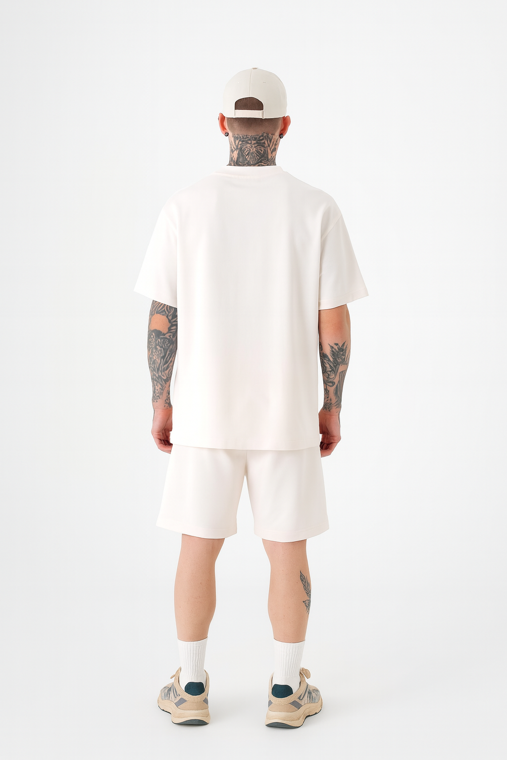 Men’s Off-White Solid Co-Ord Set