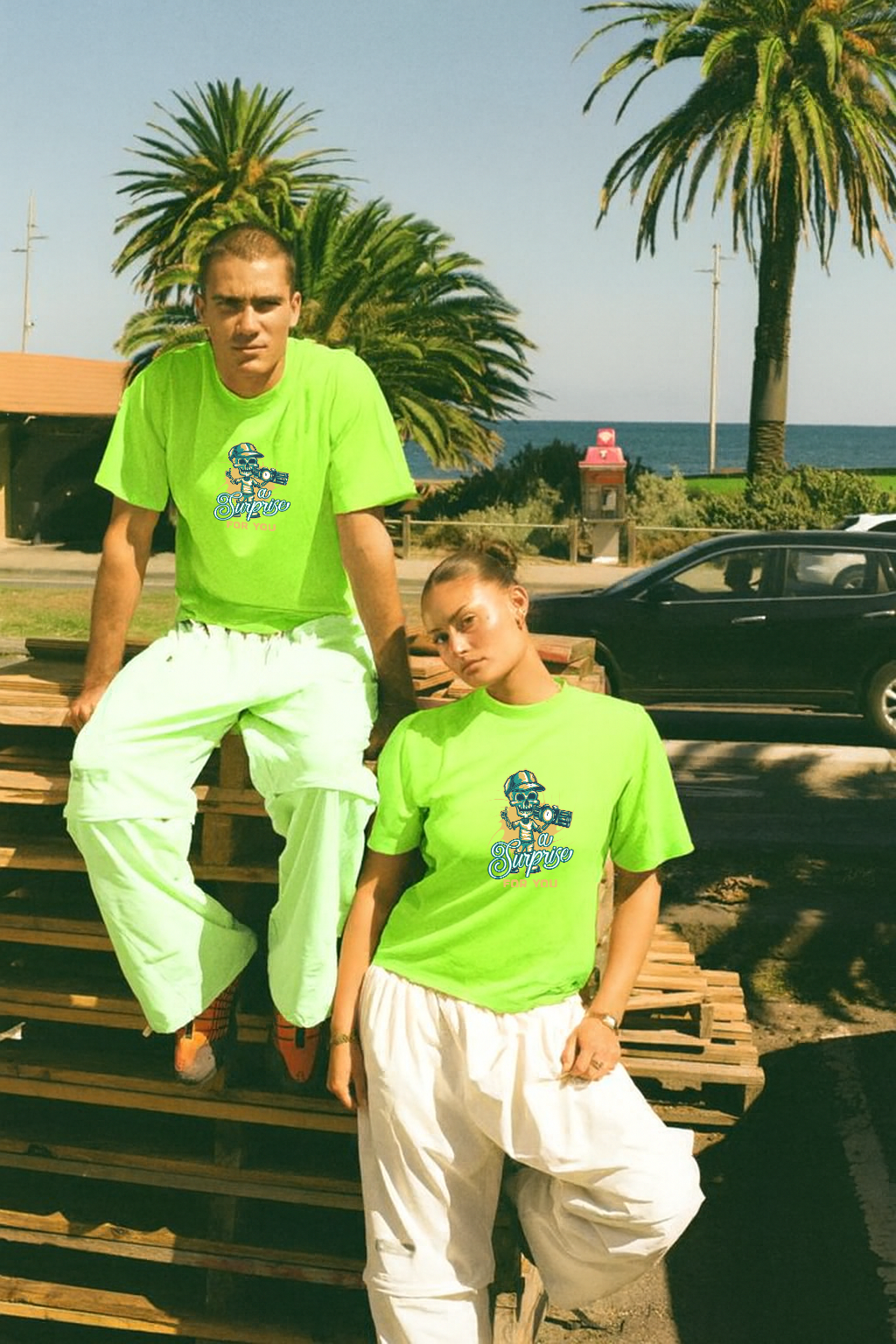 Neon Lime Graphic RoundNeck Tee – A Surprise For You