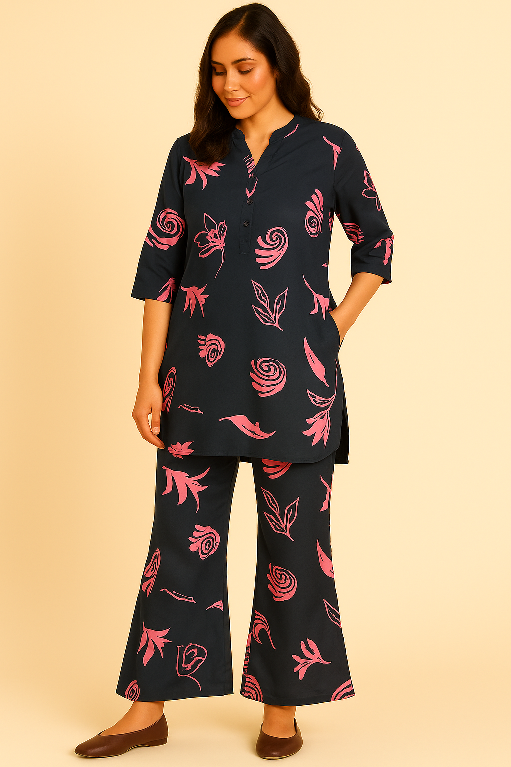 Floral Abstract Kurta & Palazzo Set