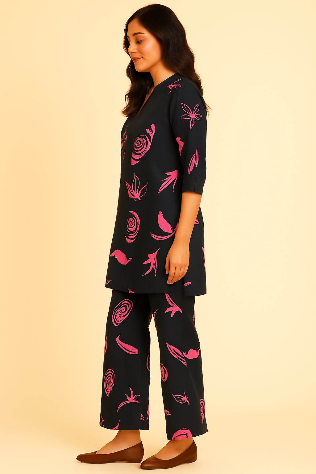 Floral Abstract Kurta & Palazzo Set