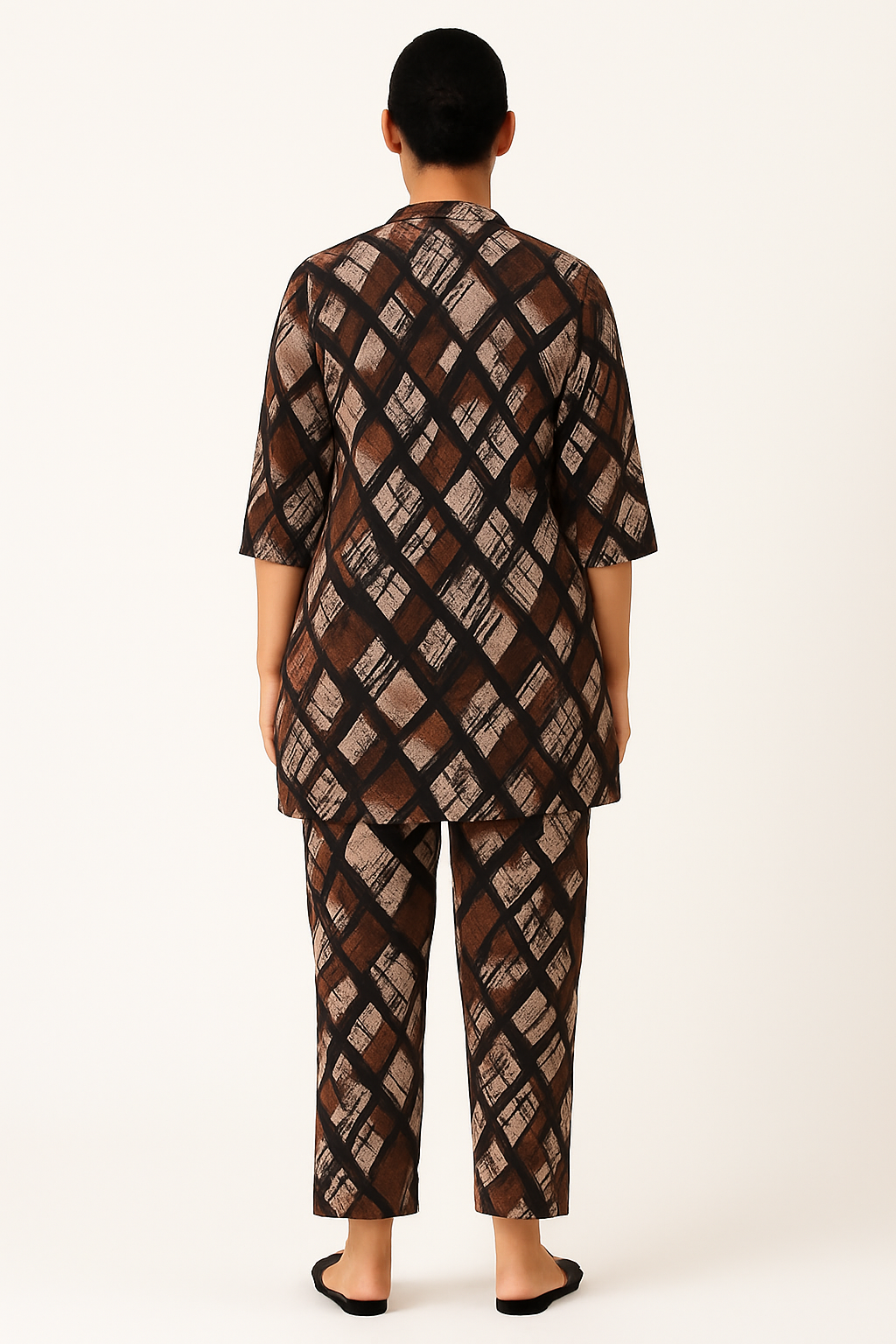 Checked Kurta & Palazzo Set