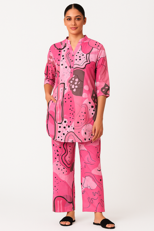 Abstract Artistic Kurta & Palazzo Set