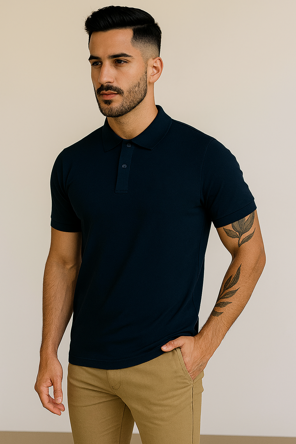Midnight V Polo Fit | Sleeve