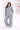 Elegant Grey Flamingo Motif Embroidered Two-Piece Set