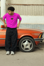 Men's Black 'MAKING SPRIT BRIGHT ' Graphic Oversized T-Shirt