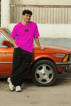 Men's Black 'MAKING SPRIT BRIGHT ' Graphic Oversized T-Shirt