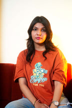 Bold & Playful: Graphic Orange Tee