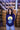 Women's Navy Blue 'Howling Wolf & Full Moon' Graphic Back Print T-Shirt
