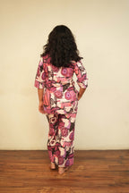 Vivid Purple Abstract Co-ords