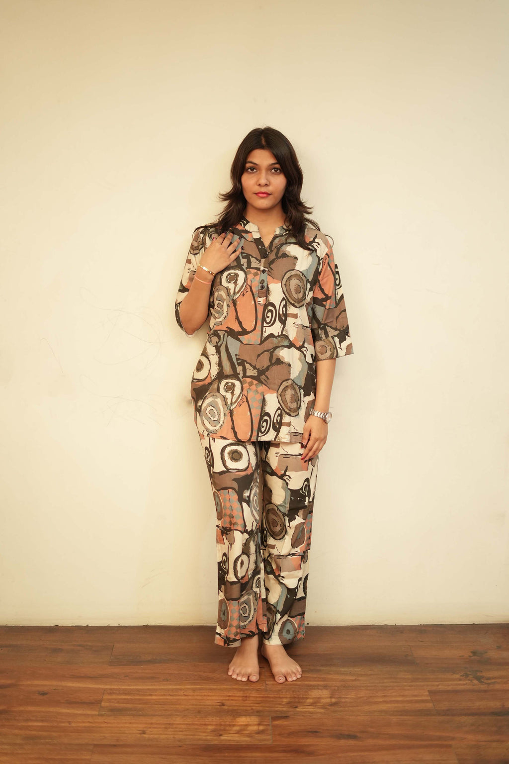 Abstract Art Print Kurta & Palazzo Set