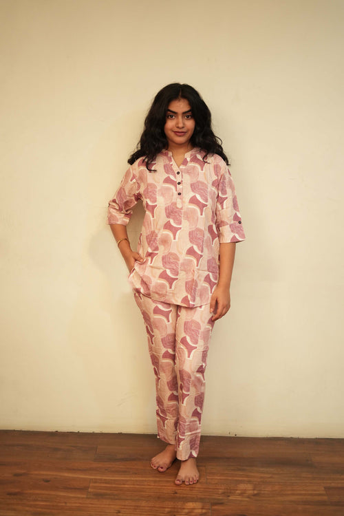 Abstract Block Print Kurta & Palazzo Set