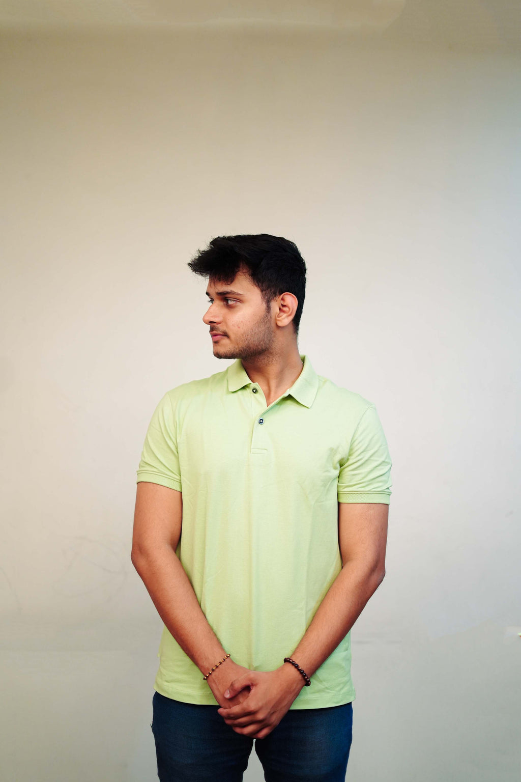 Men's Sea Green Polo T-Shirt - Regular Fit, Half Sleeve