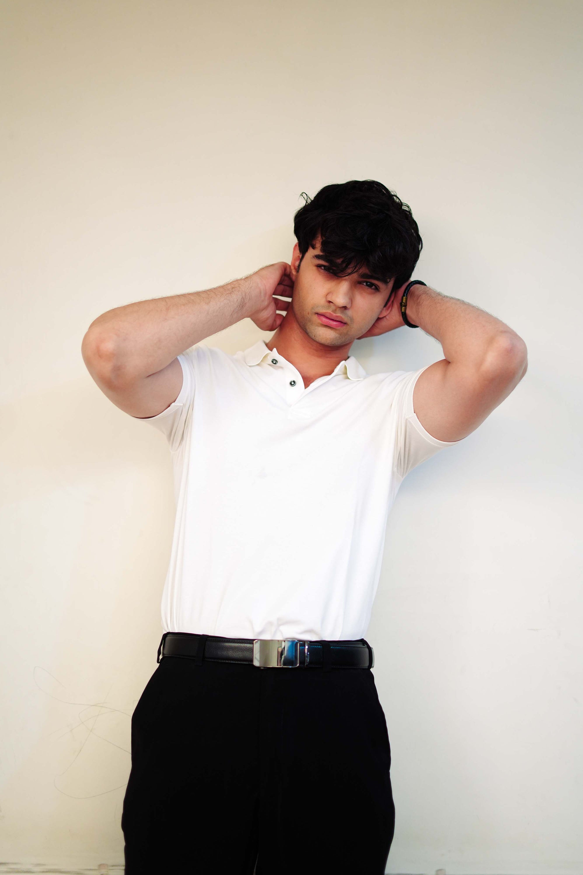 Men's Classic White Polo T-Shirt - Regular Fit, Half Sleeve