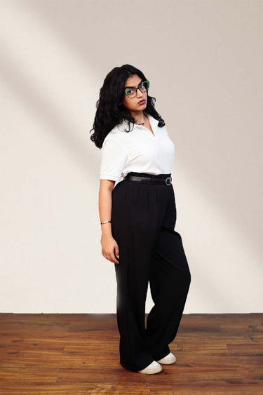 Women’s White Polo T-Shirt – Regular Fit, Half Sleeve