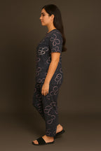 Navy Abstract Floral Co-ords Set