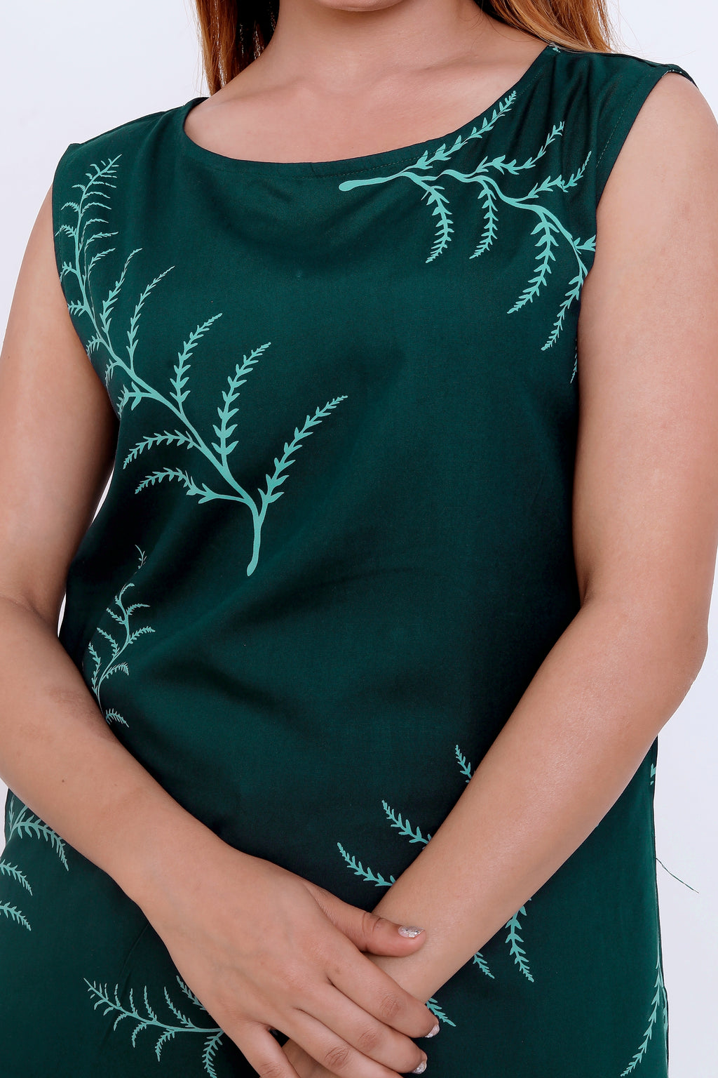 GroHood Emerald Fern Co-ord Set – Sleeveless Tunic & Wide-Leg Pants