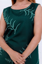 GroHood Emerald Fern Co-ord Set – Sleeveless Tunic & Wide-Leg Pants