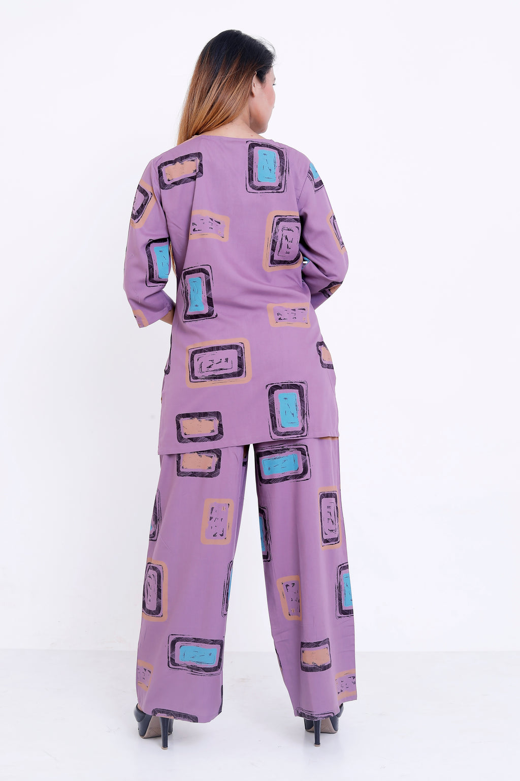 GroHood Lilac Pop Co-ord Set – Printed Top & Relaxed Pants