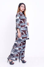 GroHood Urban Mosaic Co-ord Set – Abstract Printed Tunic & Straight-Leg Pants