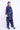 Women Navy Blue Geometric Printed Kurti with Palazzo Co-ord Set