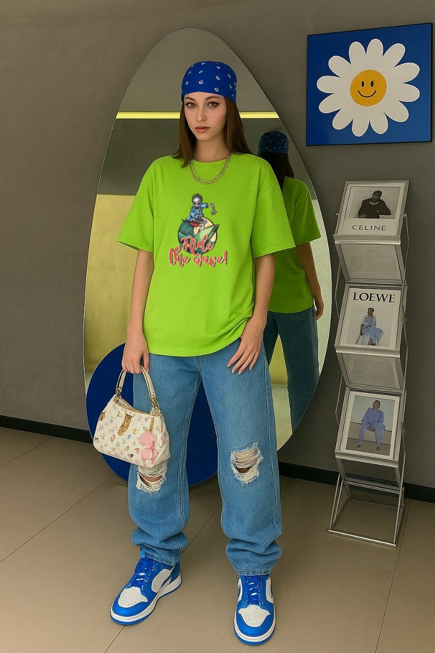 Neon Lime Graphic RoundNeck Tee – A Surprise For You