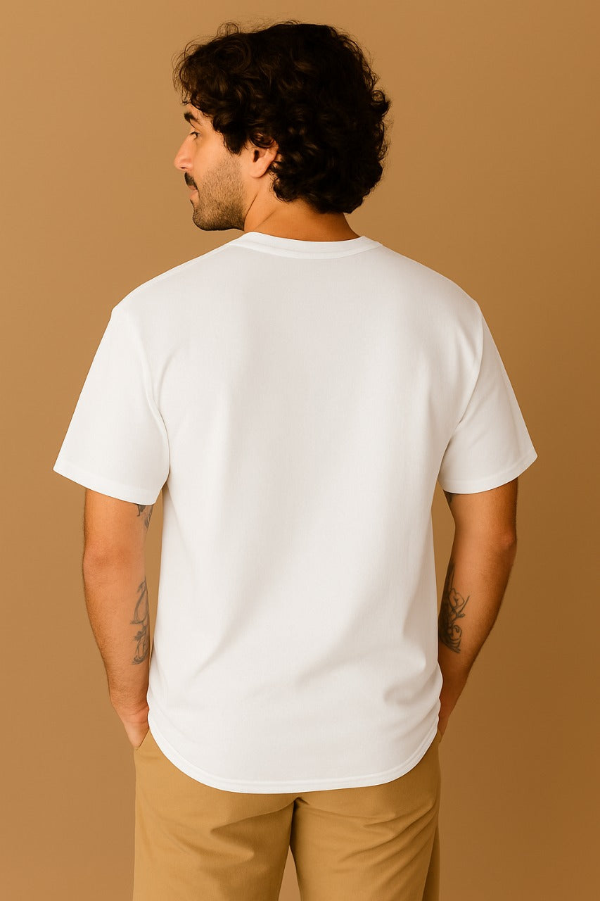 The Classic White – GroHood Oversized Streetwear Tee