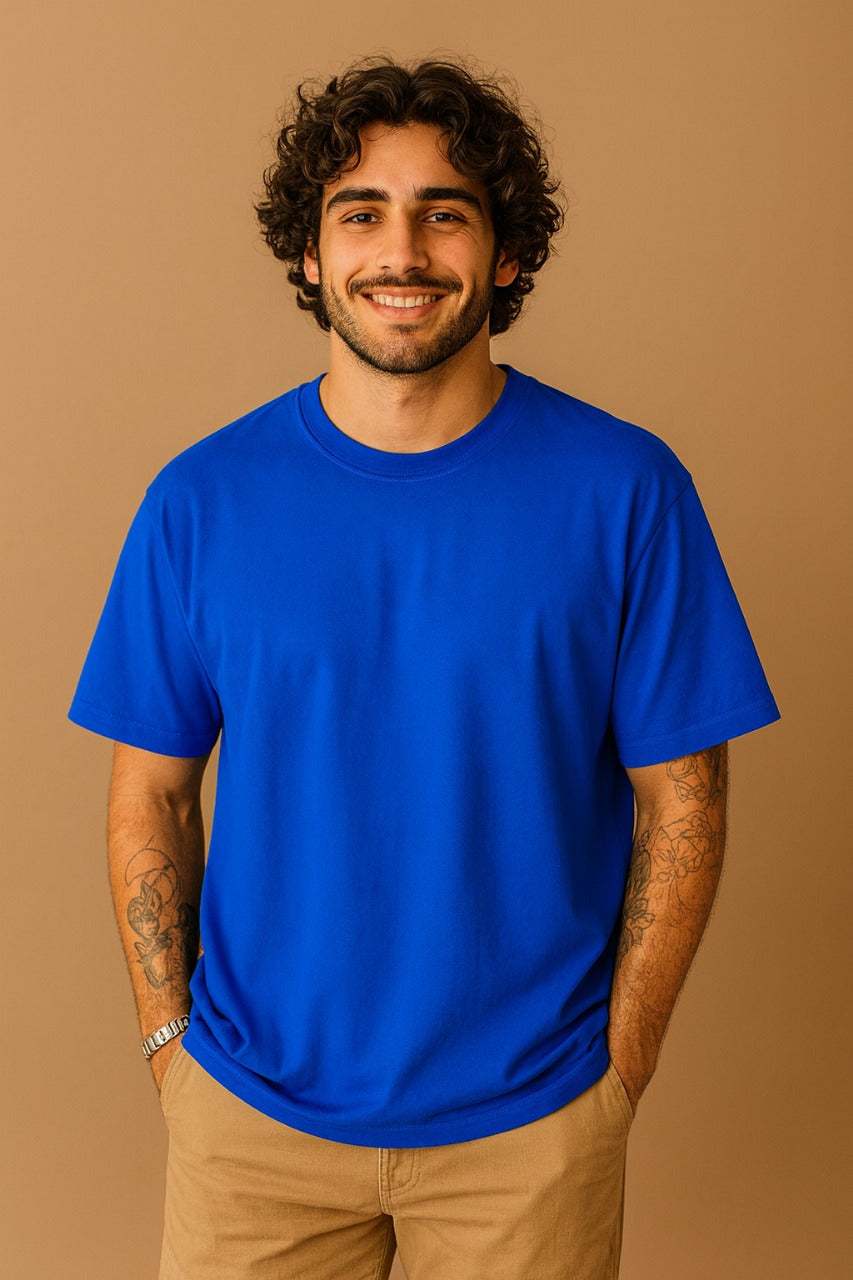 GroHood Men’s Royal Blue Oversized T-Shirt